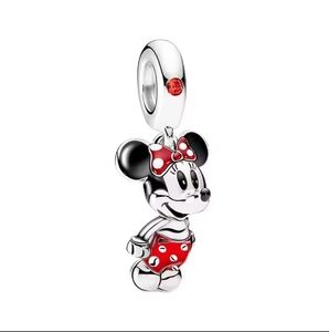 Disney Minnie Mouse Silver and Red Charm